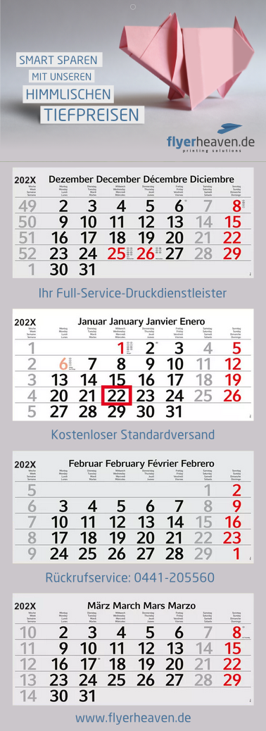 4-Monats-Blockkalender Profil 4